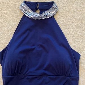 Honey and Rosie navy stretch body con size Junior medium nwt dress holiday